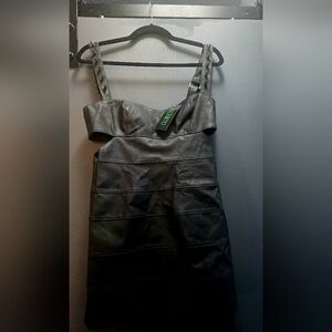 Dolls Kill Metallic Black Mini Dress